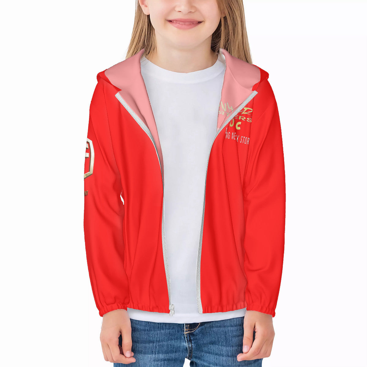 Hsm HC_F2 Kids Sun Protective Lightweight Zipper Hoodie