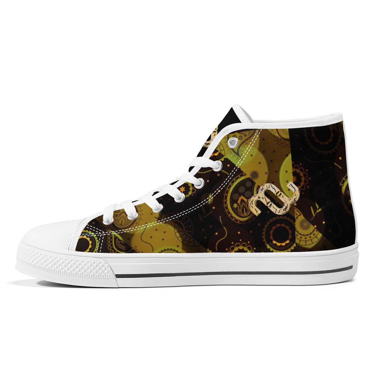 Money Bushae FWS High-Top Canvas Shoes With Customized Tongue - White