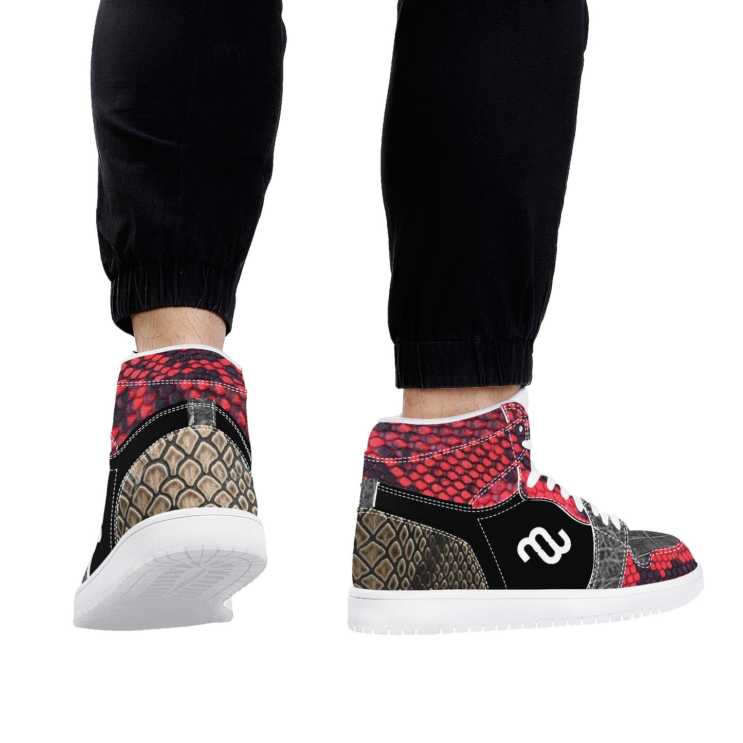 Money Bushae D17 High Top Synthetic Leather Sneaker