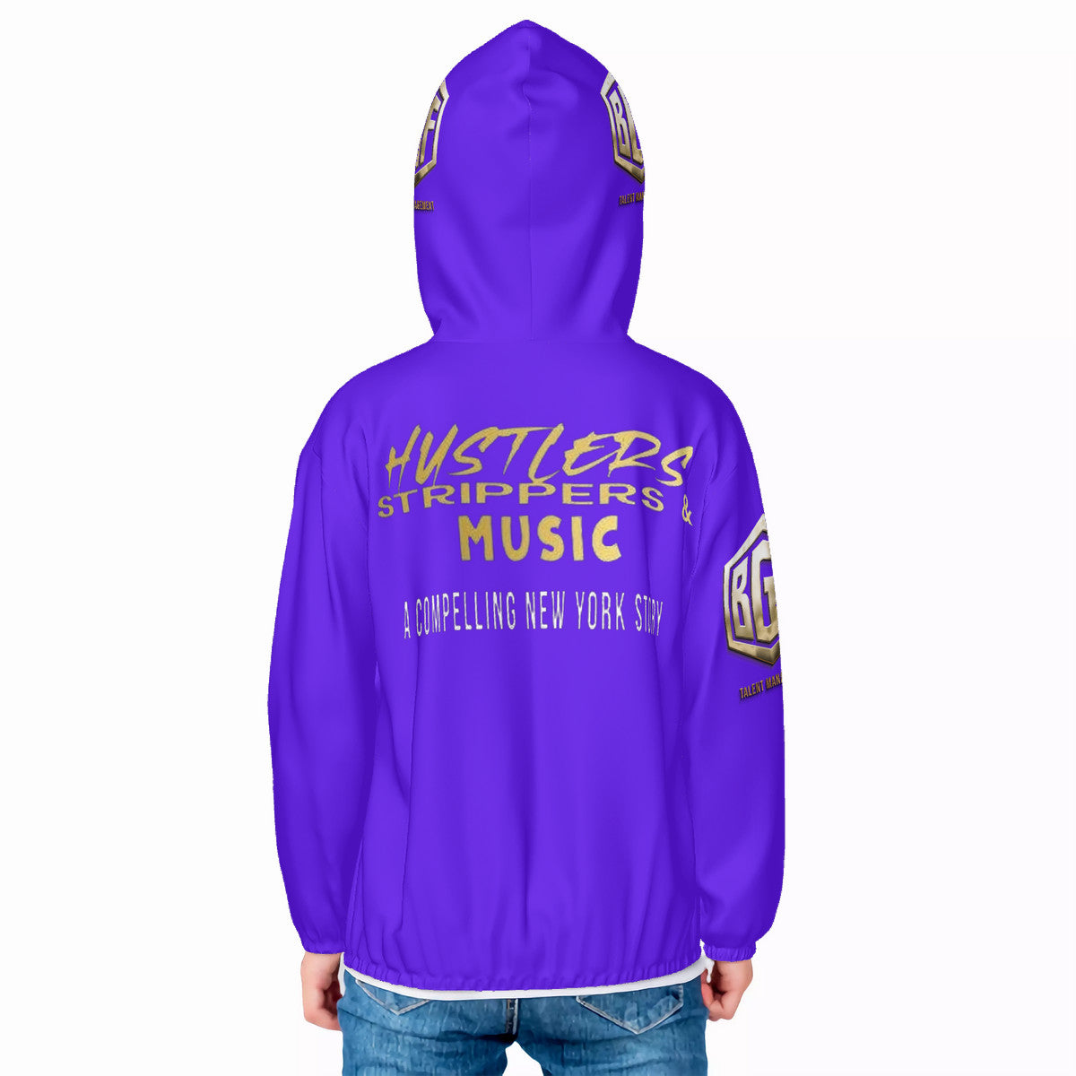 Hsm HC_F2 Kids Sun Protective Lightweight Zipper Hoodie