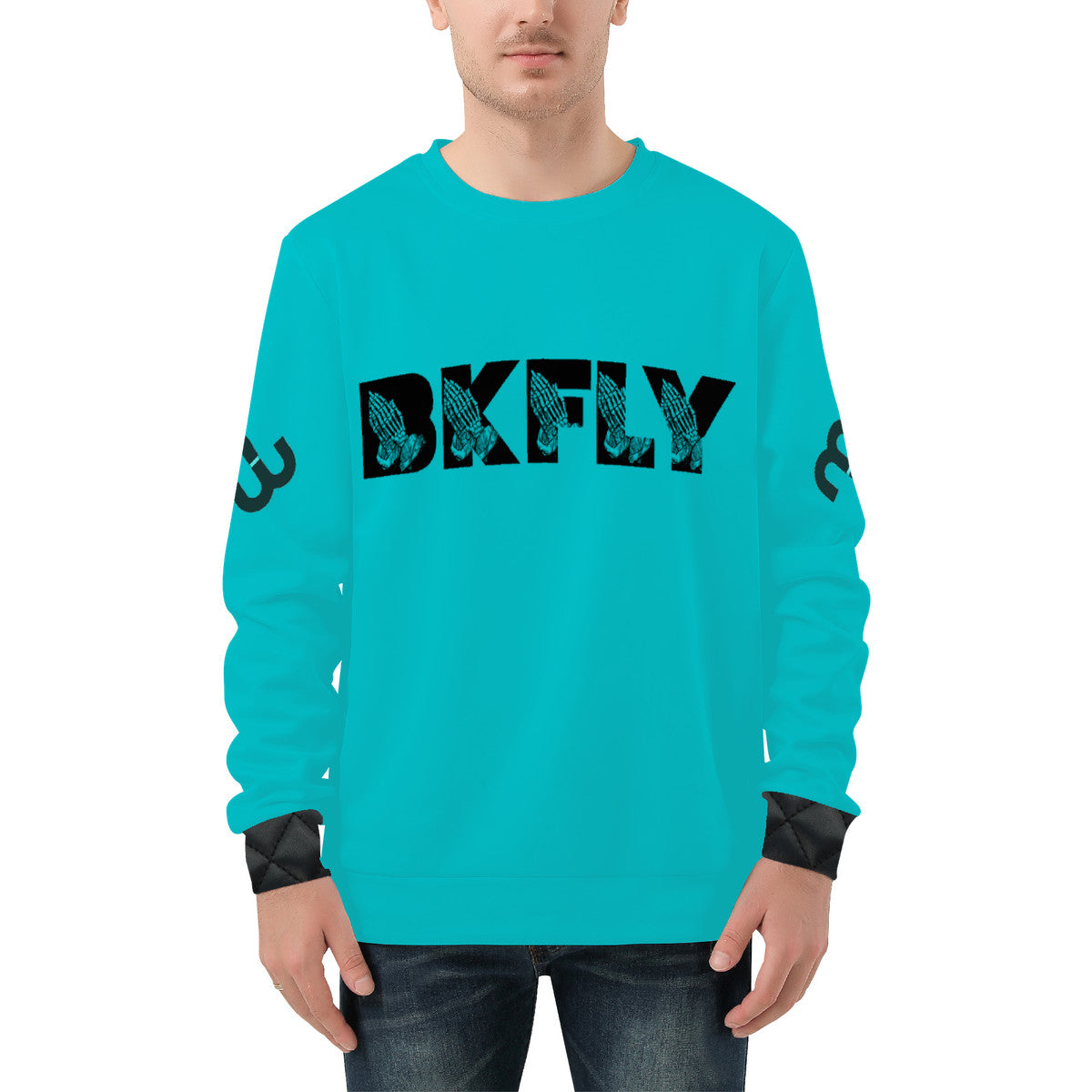 BKFLY Men's All Over Print Sweater