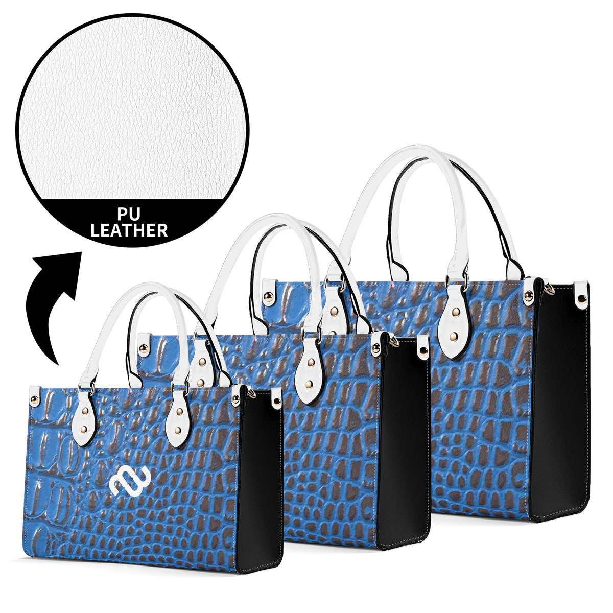 Money Bushae Gator Skin Multiple Sizes Upgraded Luxury Women PU Leather Handbag