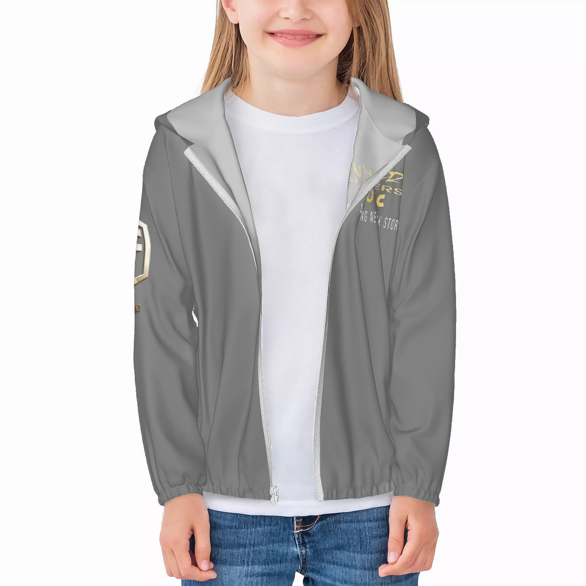 Hsm HC_F2 Kids Sun Protective Lightweight Zipper Hoodie