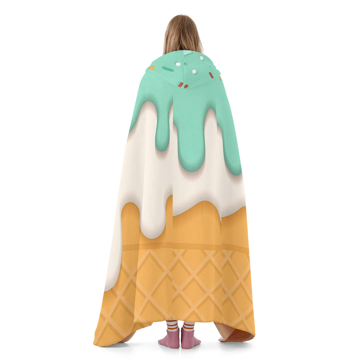 Ice cream cone mint SF_F15 Hooded Blanket