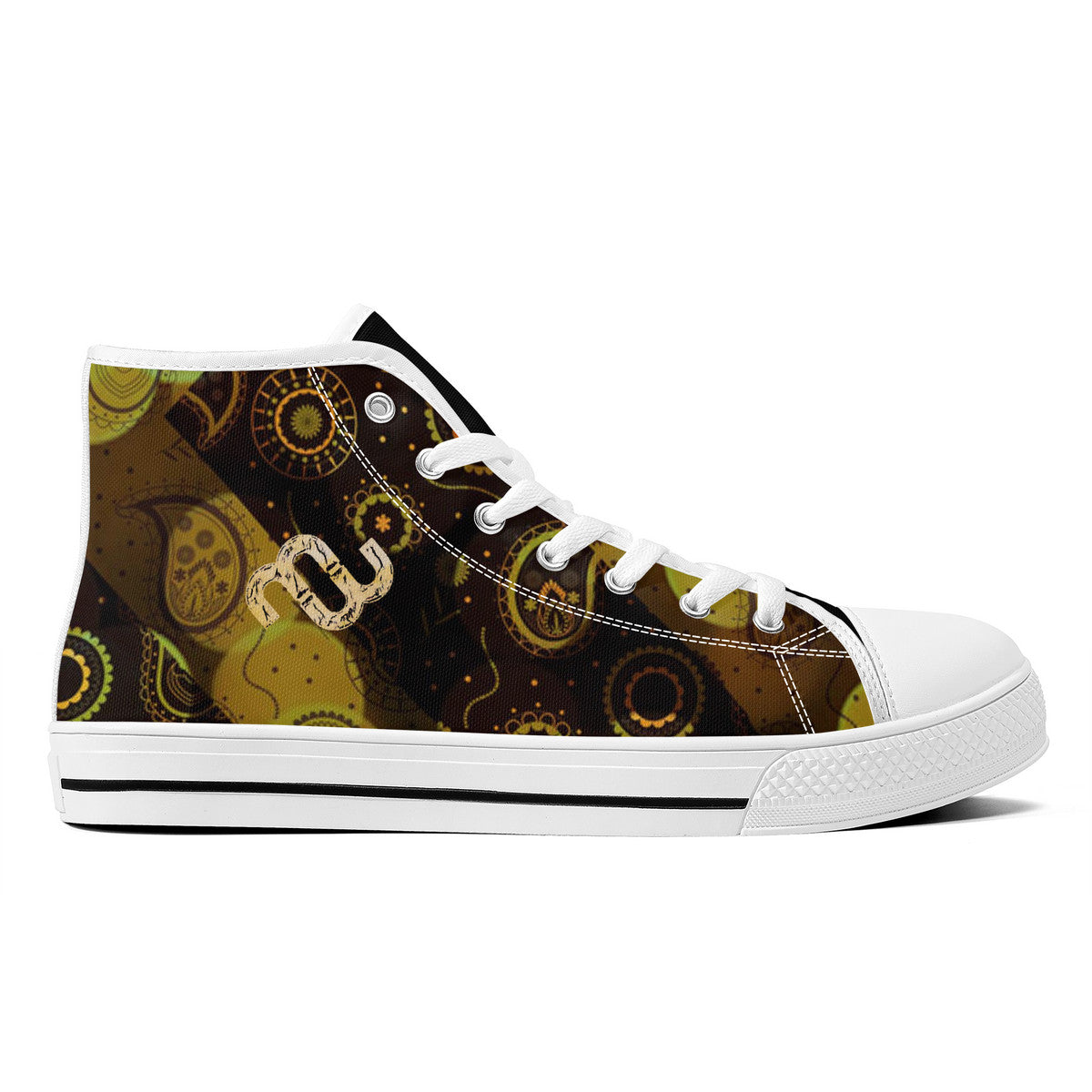 Money Bushae FWS High-Top Canvas Shoes With Customized Tongue - White