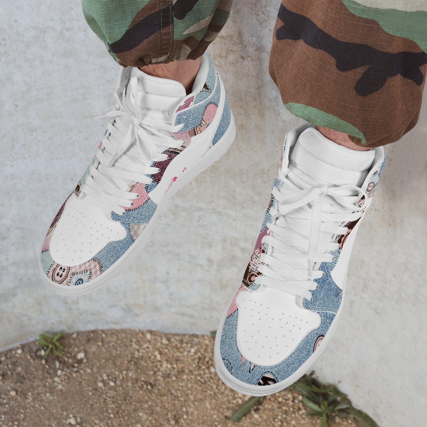 Money Bushae D17 High Top Synthetic Leather Sneaker