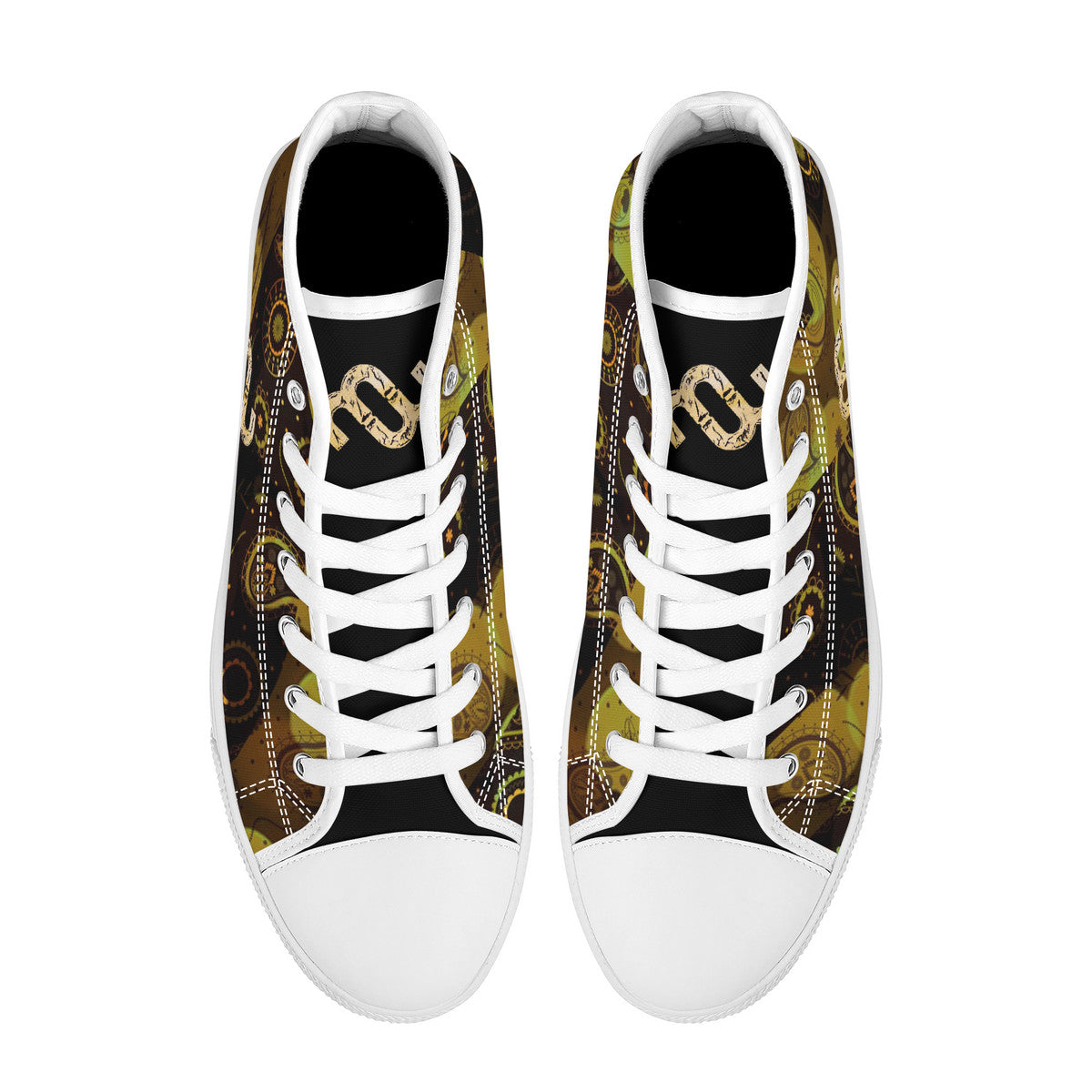 Money Bushae FWS High-Top Canvas Shoes With Customized Tongue - White