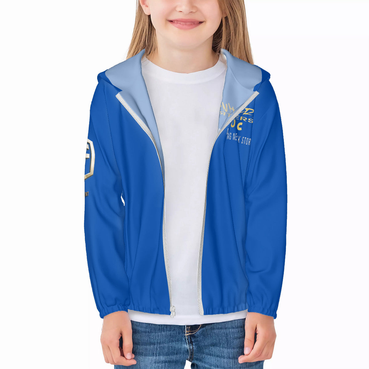 Hsm HC_F2 Kids Sun Protective Lightweight Zipper Hoodie