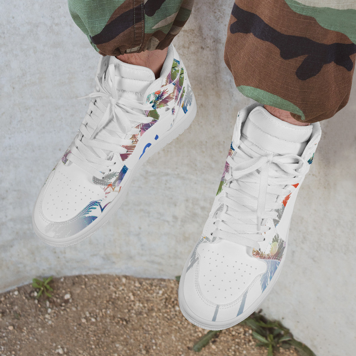 Money Bushae D17 High Top Synthetic Leather Sneaker