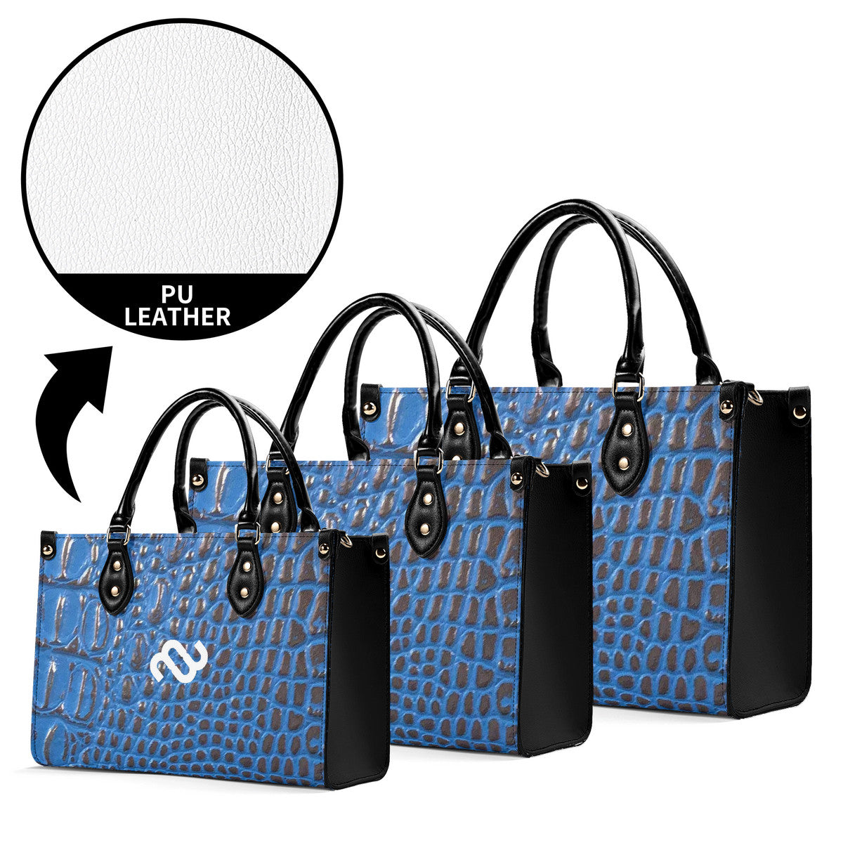 Money Bushae Gator Skin Multiple Sizes Upgraded Luxury Women PU Leather Handbag