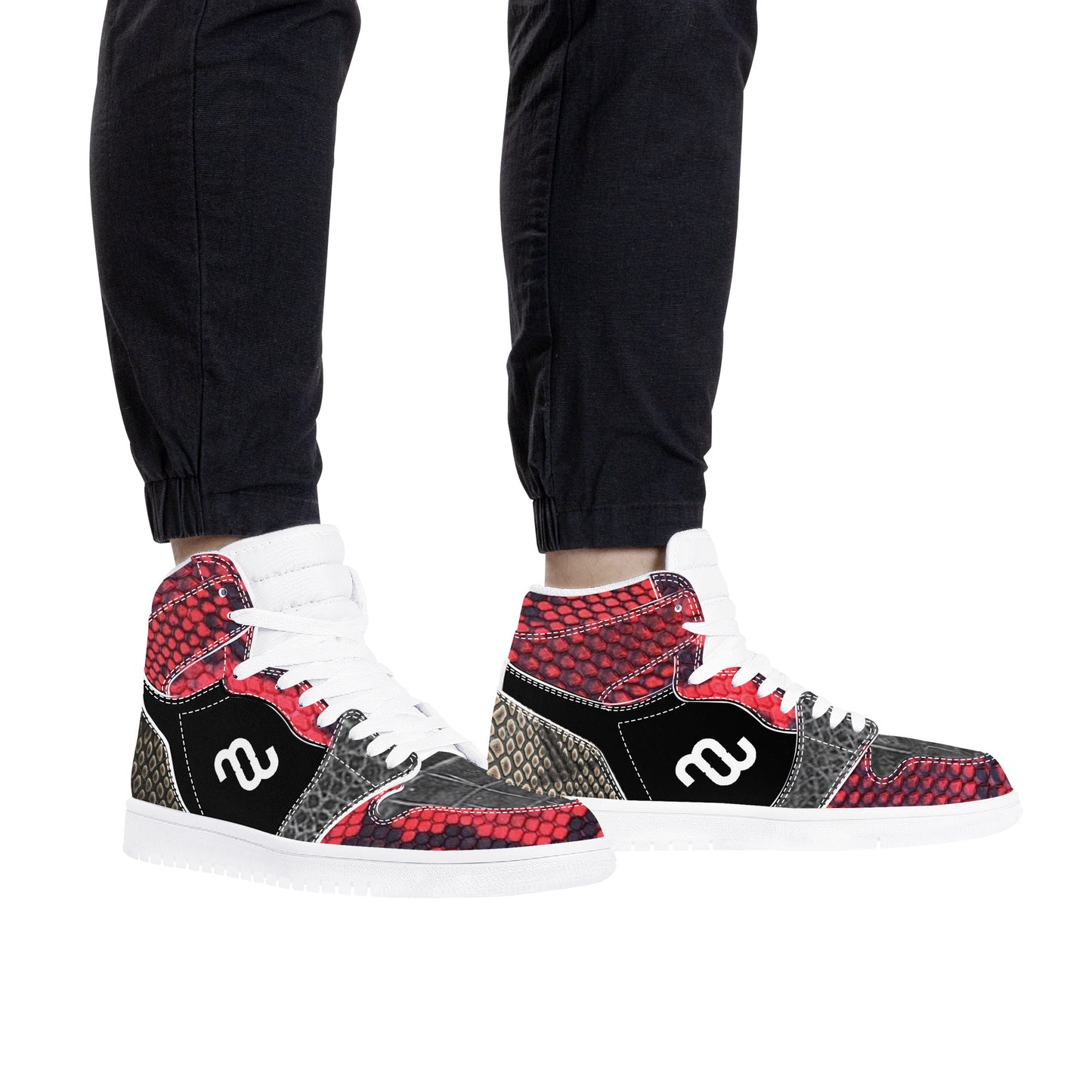 Money Bushae D17 High Top Synthetic Leather Sneaker