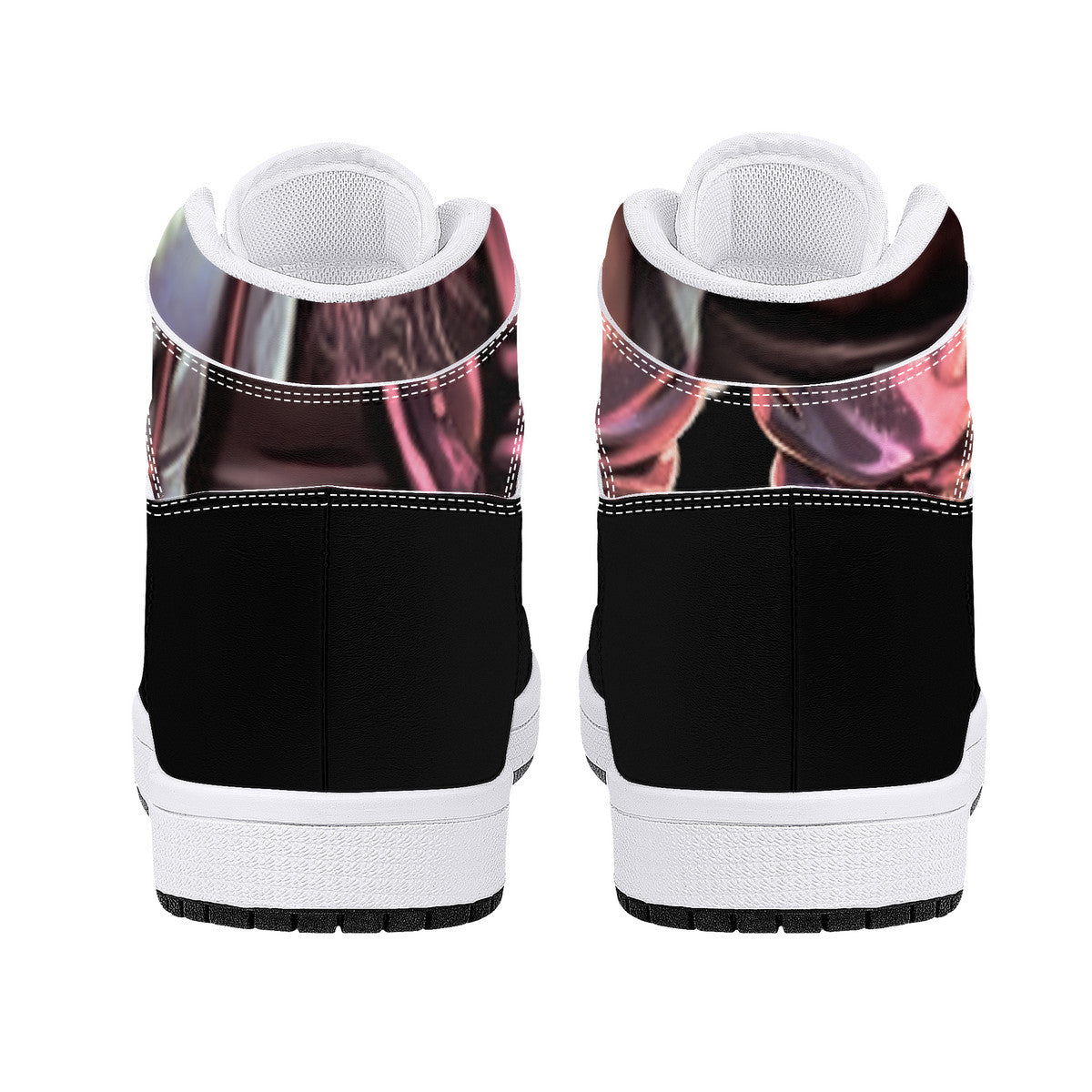 Money Bushae D16 High-Top Synthetic Leather Sneakers - White