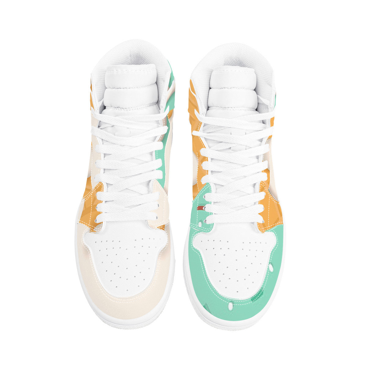 Money Bushae ice cream cone mint D17 High Top Synthetic Leather Sneaker