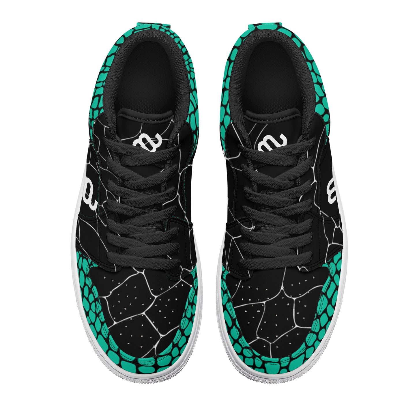 Money Bushae Gator Skin SF_S40 Unisex Low Top Skateboard Sneakers - Black