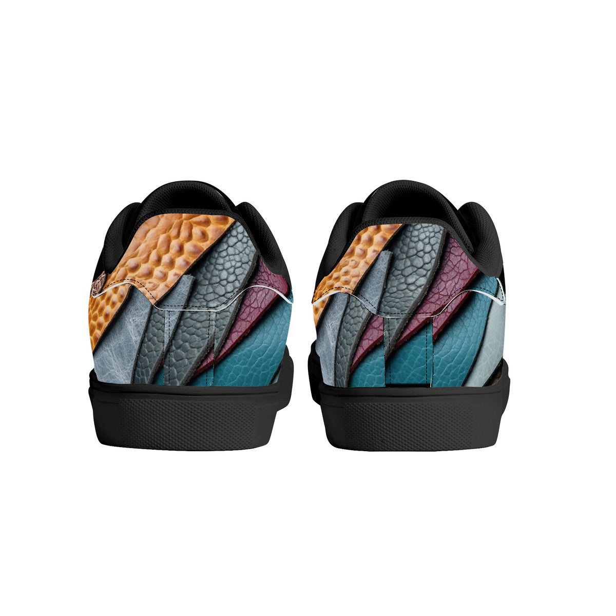 Money Bushae D27 Low-Top Synthetic Leather Sneakers - Black