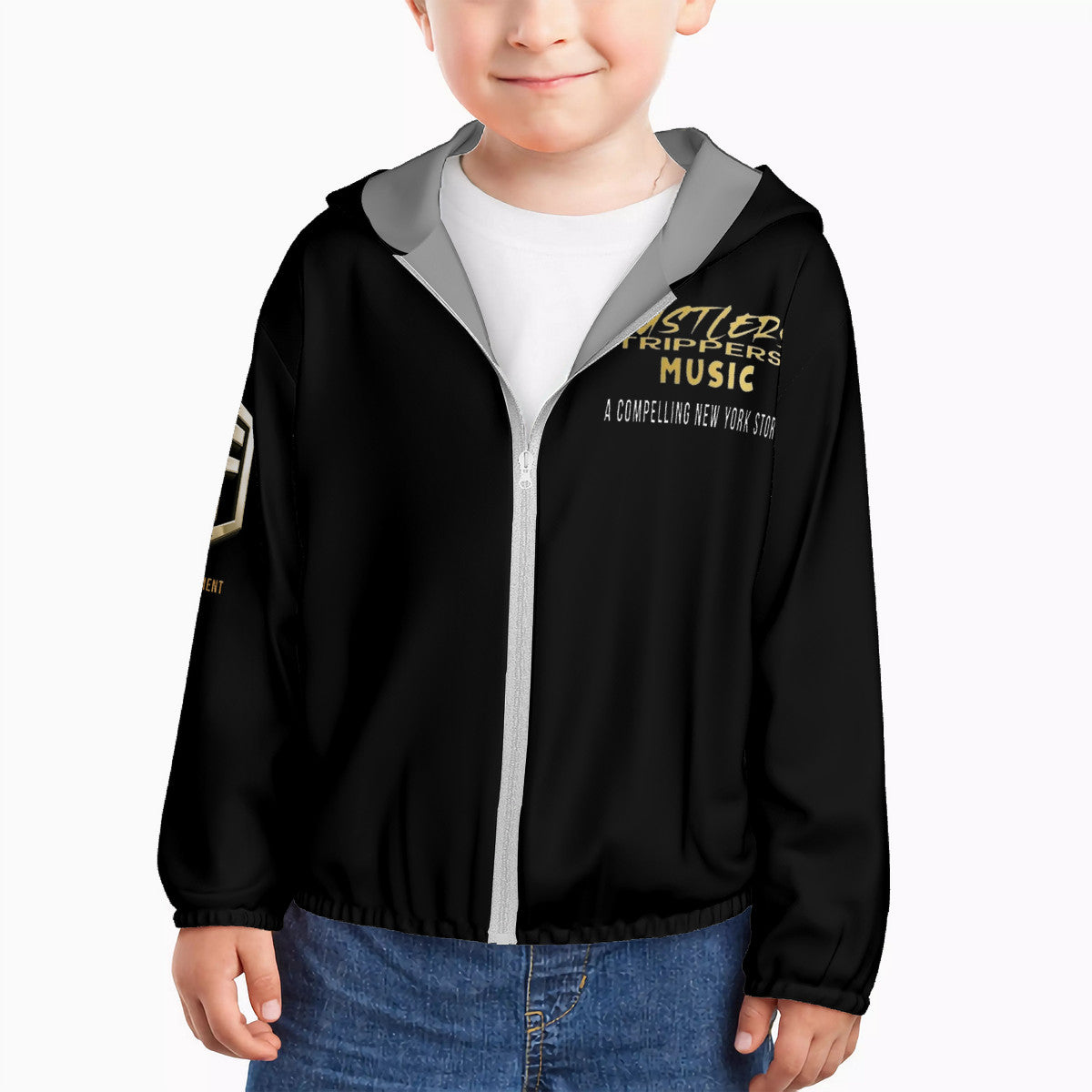 Hsm HC_F2 Kids Sun Protective Lightweight Zipper Hoodie