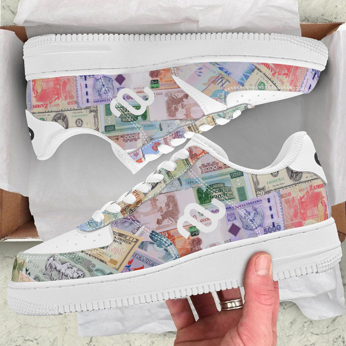 Money Bushae Currency SF_F8 Low Top Unisex Sneaker