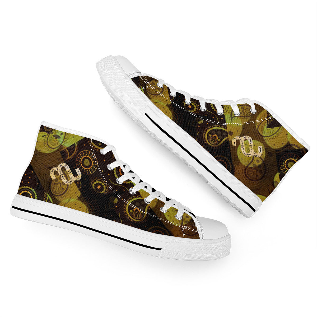 Money Bushae FWS High-Top Canvas Shoes With Customized Tongue - White