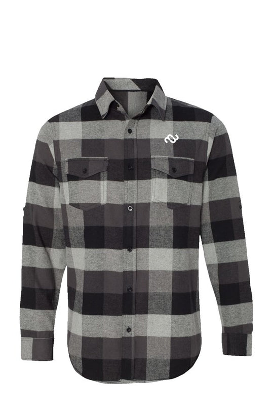 MB Long Sleeve Flannel Grey And Black