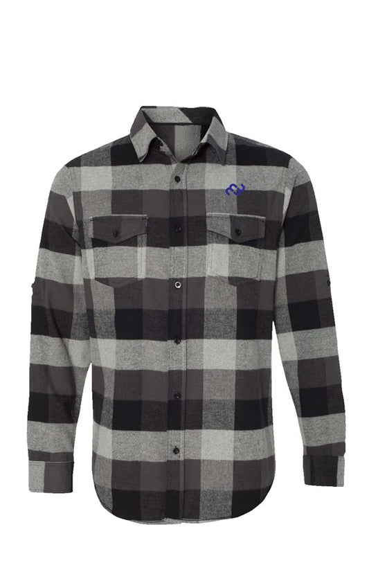 MB Long Sleeve Flannel Grey And Black