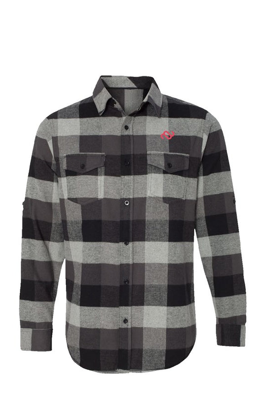 MB Long Sleeve Flannel Grey And Black