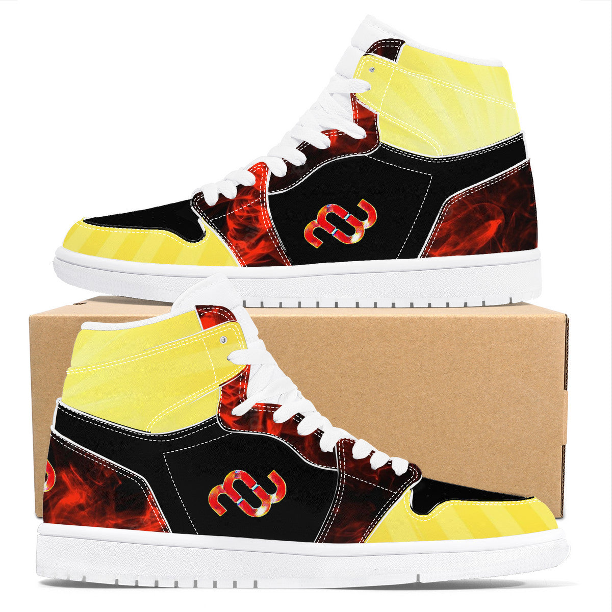 Money Bushae D17 High Top Synthetic Leather Sneaker
