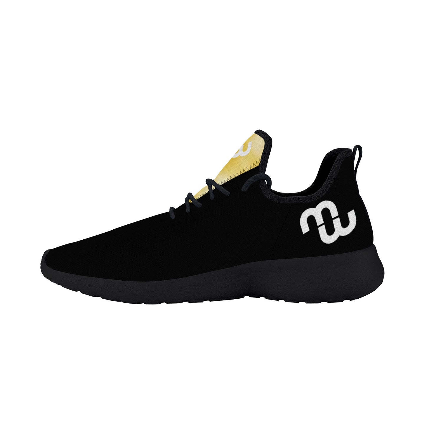 Money Bushae SF_F39 Lightweight Mesh Knit Sneaker - Black Gold