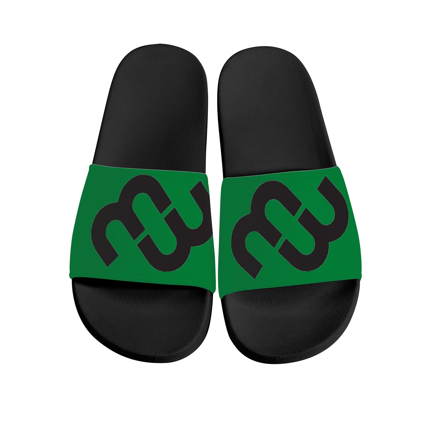 Money Bushae D30 Slide Sandals - Black and Green