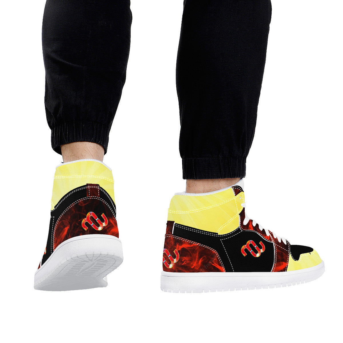 Money Bushae D17 High Top Synthetic Leather Sneaker