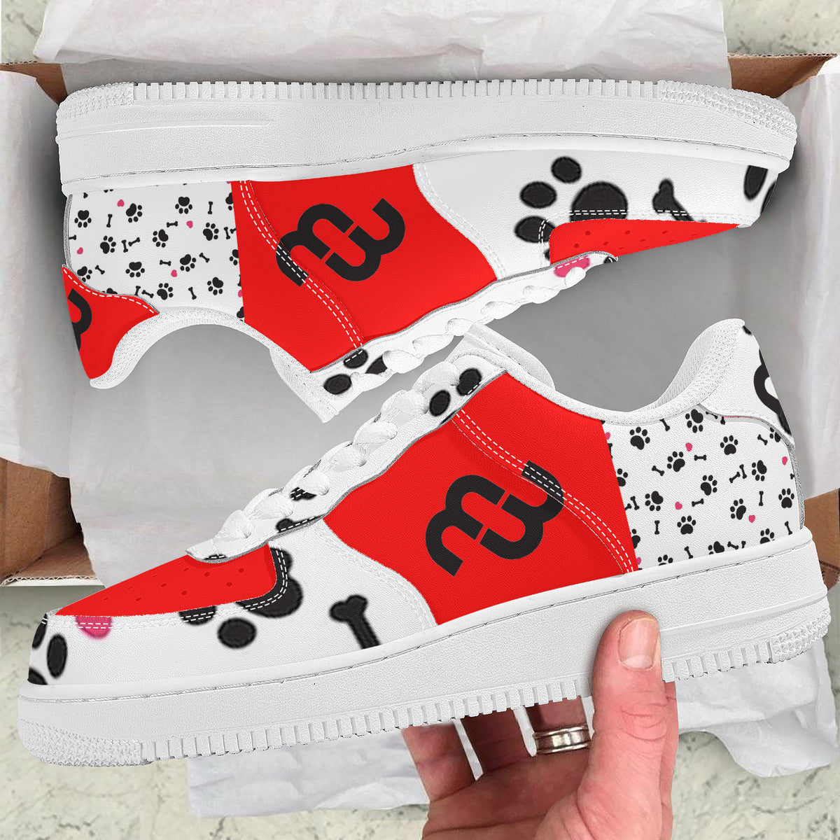 Money Bushae SF_F8 Low Top Unisex Sneaker puppy paws