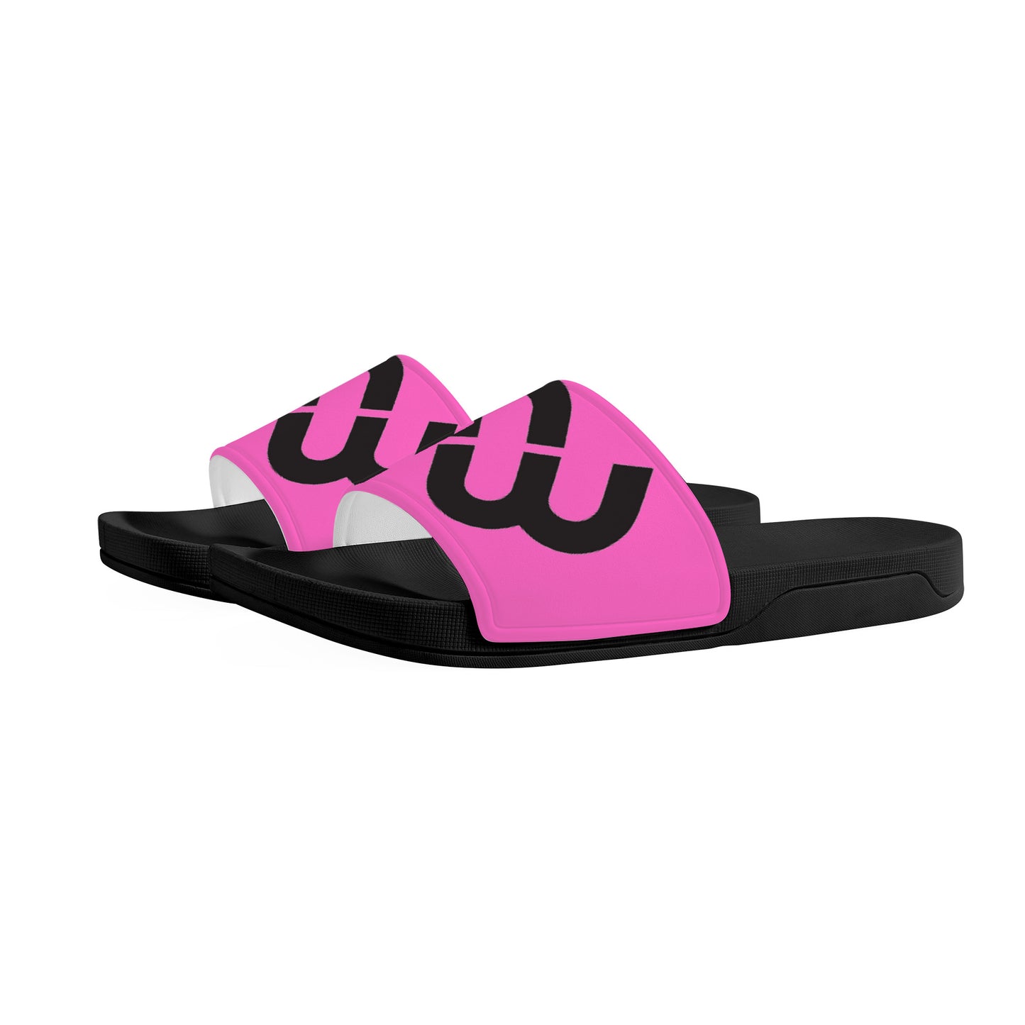 Money Bushae D30 Slide Sandals - Black and Pink