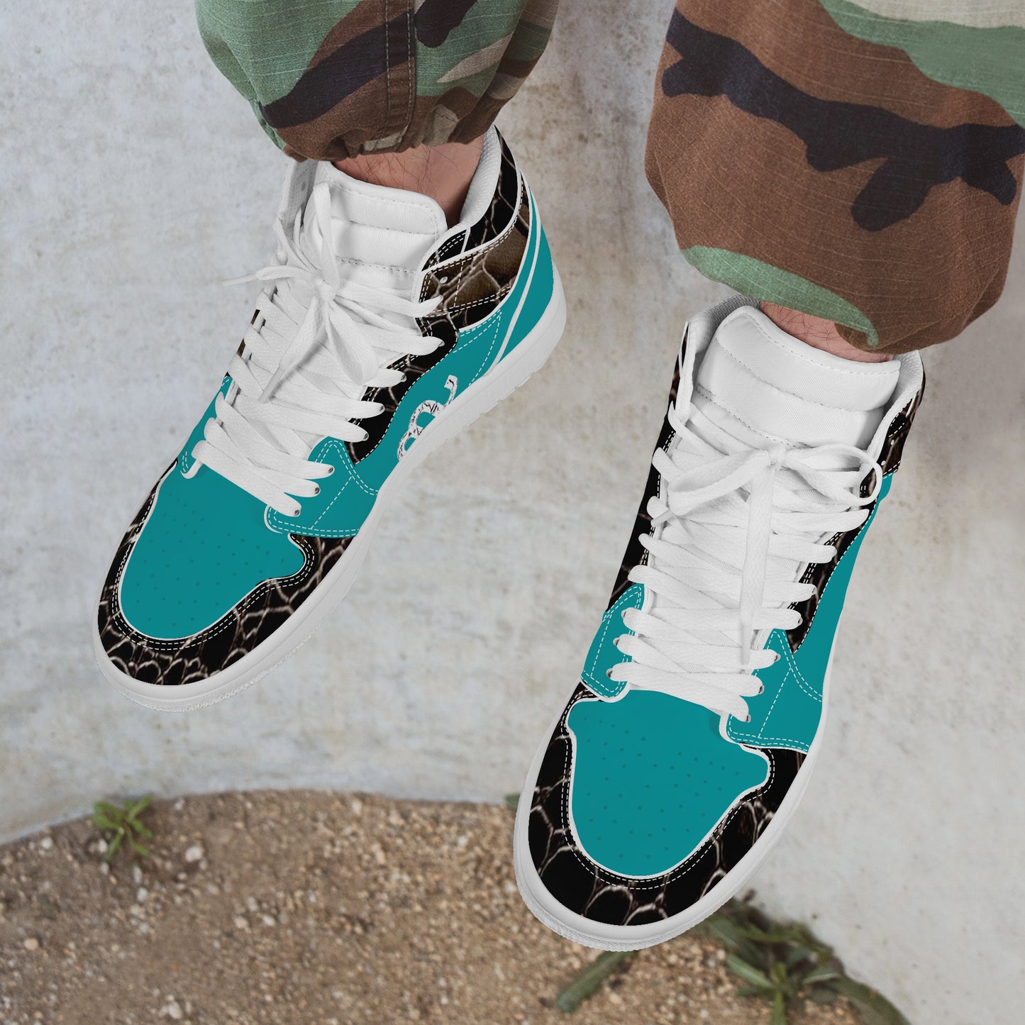 Money Bushae D17 High Top Synthetic Leather Sneaker