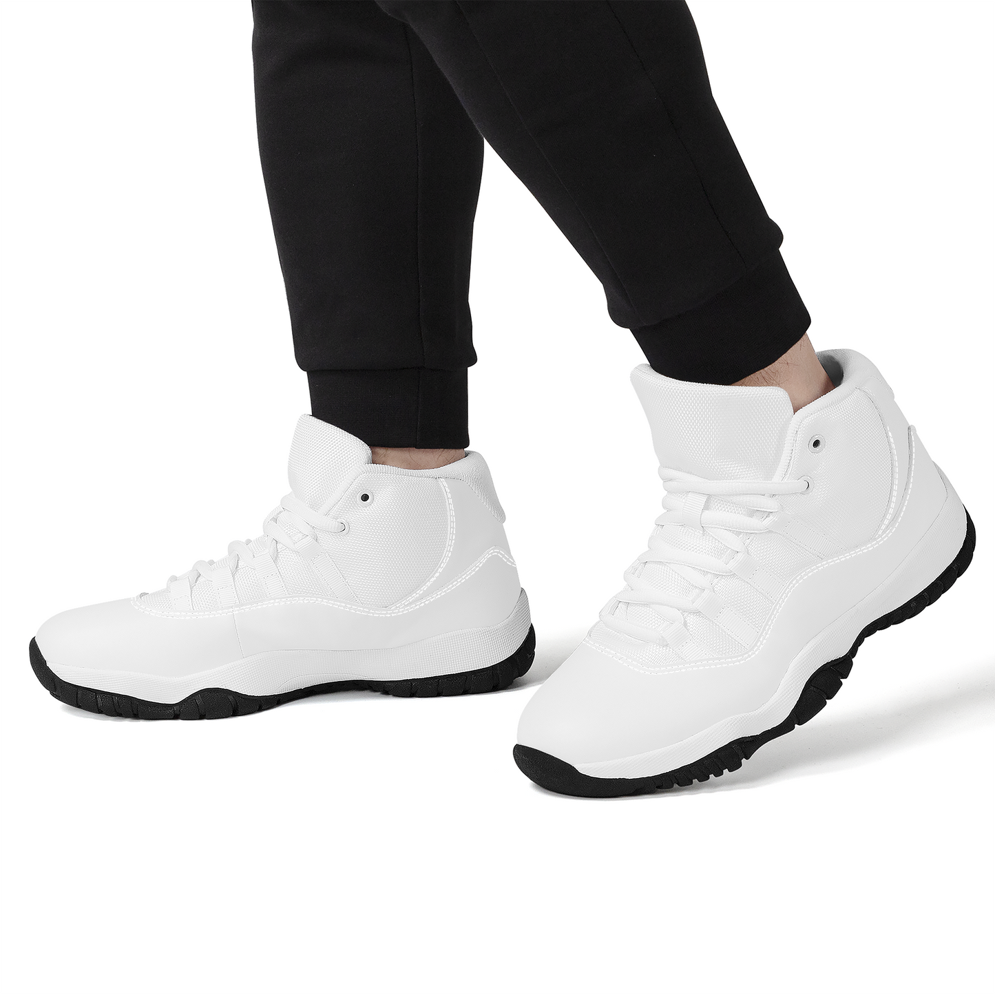 Money Bushae SF_S38 High Top Air Retro Sneakers - White