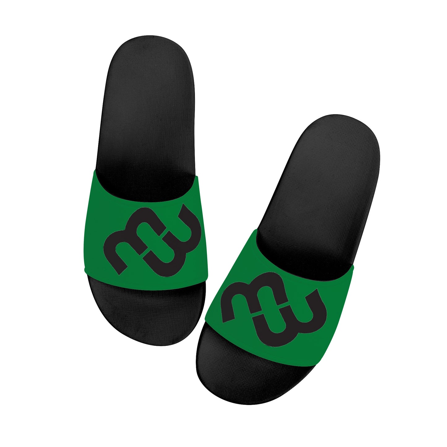 Money Bushae D30 Slide Sandals - Black and Green