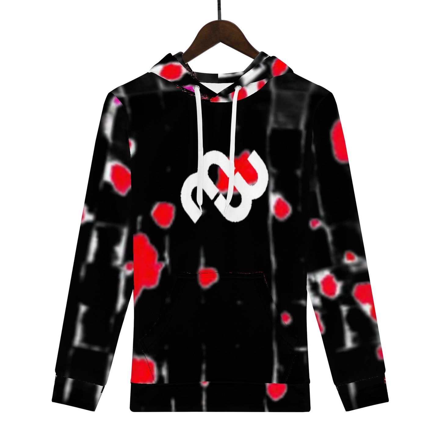 Money Bushae D55 Men's All Over Print Hoodie Blood Splats