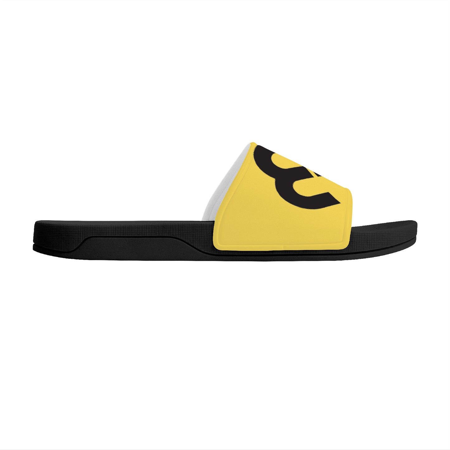 Money Bushae D30 Slide Sandals - Black and Yellow