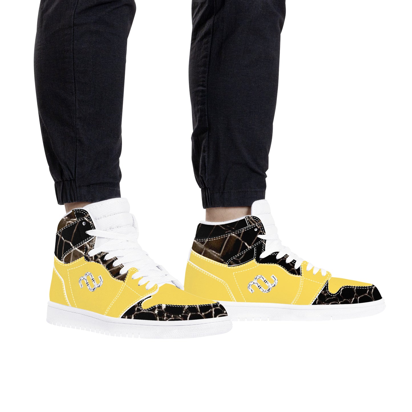 Money Bushae D17 High Top Synthetic Leather Sneaker