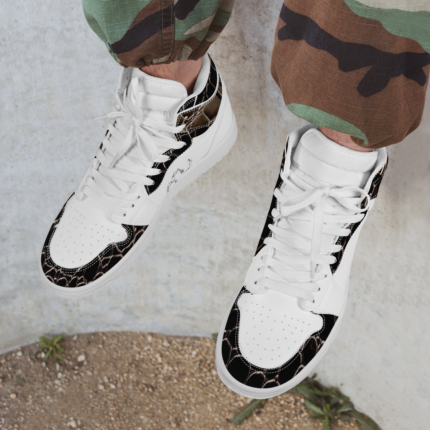 Money Bushae D17 High Top Synthetic Leather Sneaker