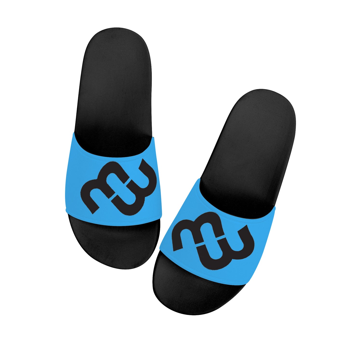 Money Bushae D30 Slide Sandals - Black and Blue