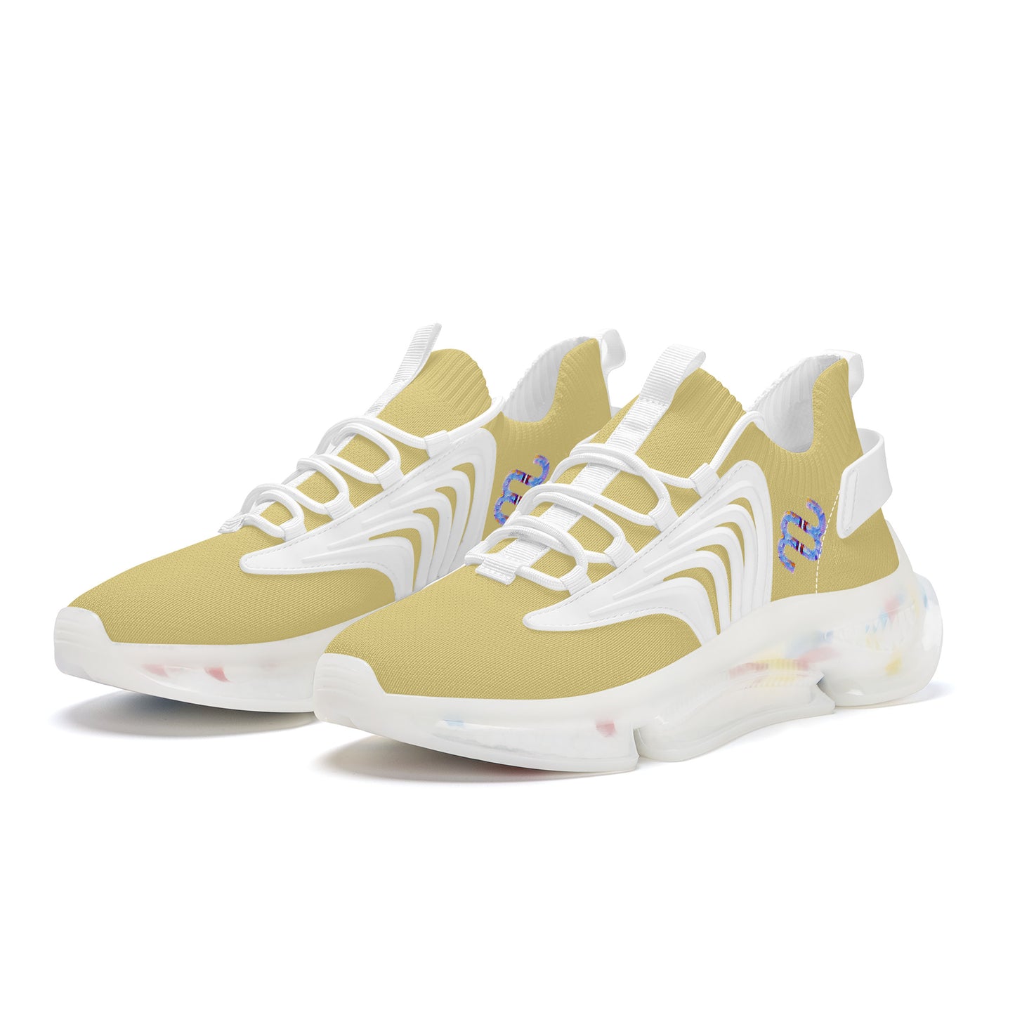 Money Bushae SF_S35 Air Max React Sneakers - White mustard