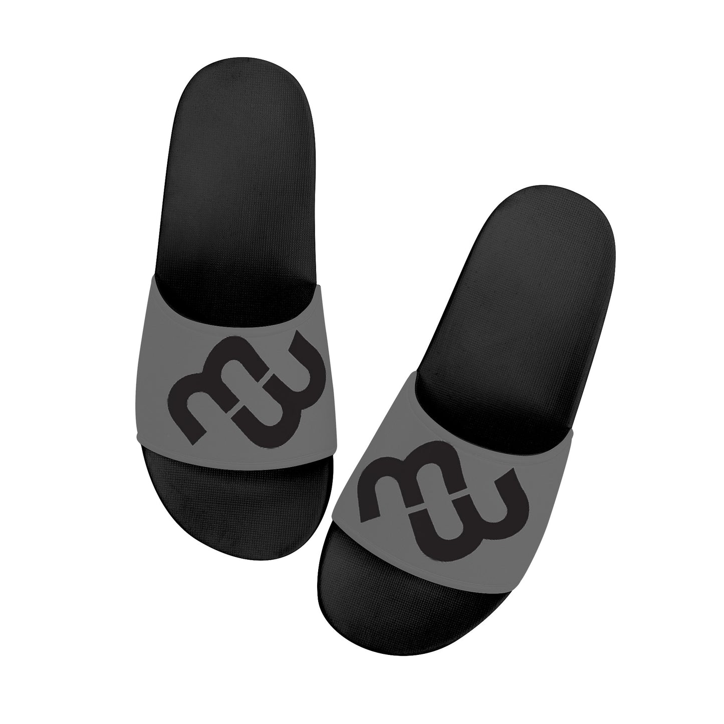 Money Bushae D30 Slide Sandals - Black and Grey