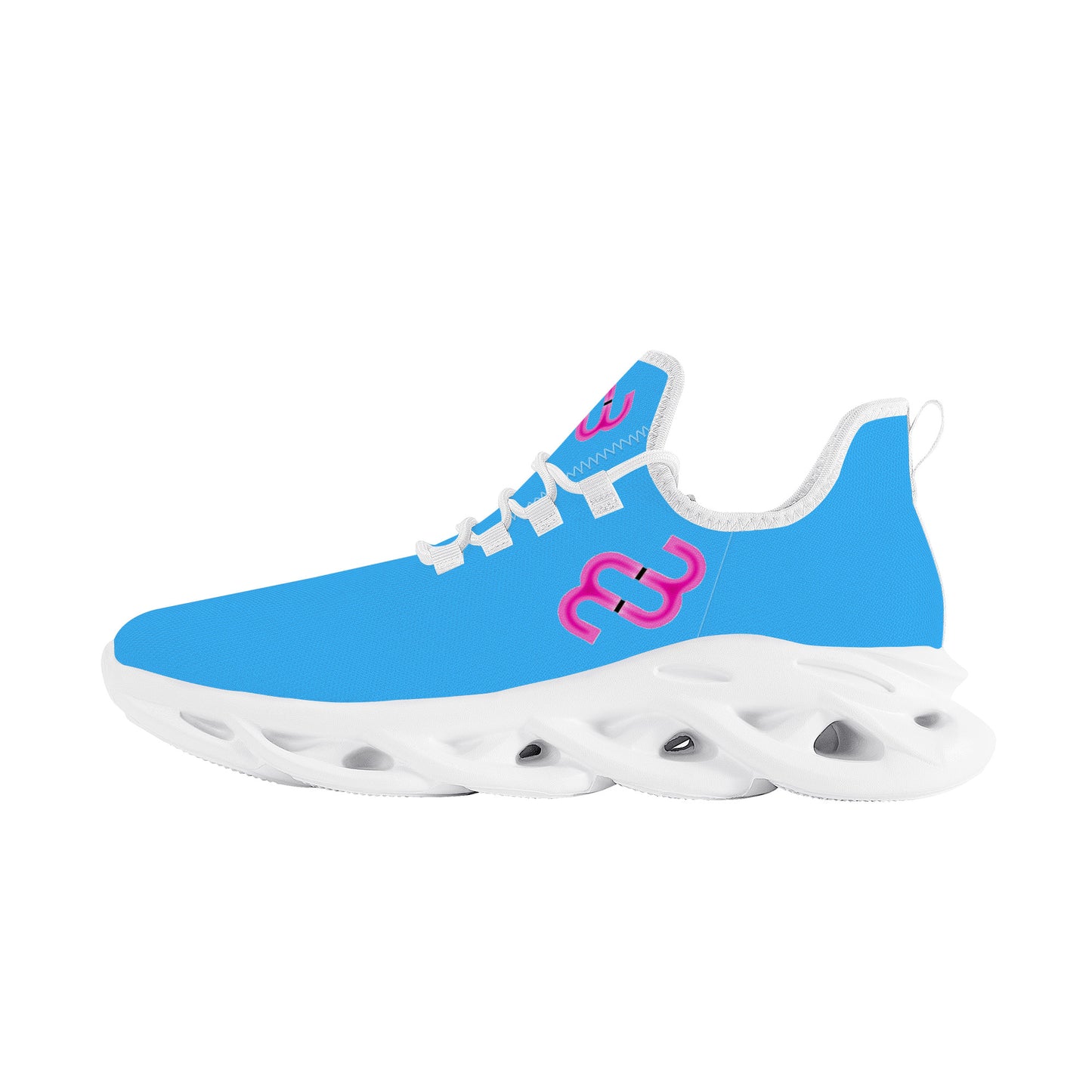 Money Bushae SF_K14 Flex Control Sneaker - White Blue and Pink