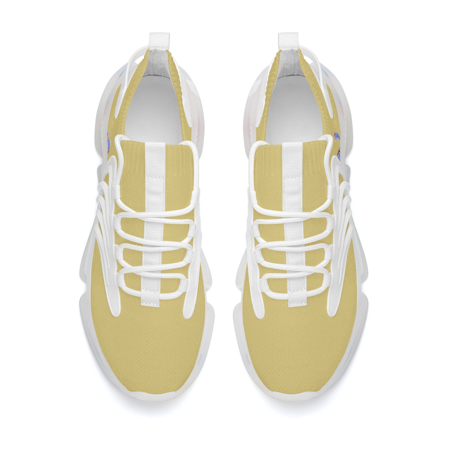 Money Bushae SF_S35 Air Max React Sneakers - White mustard