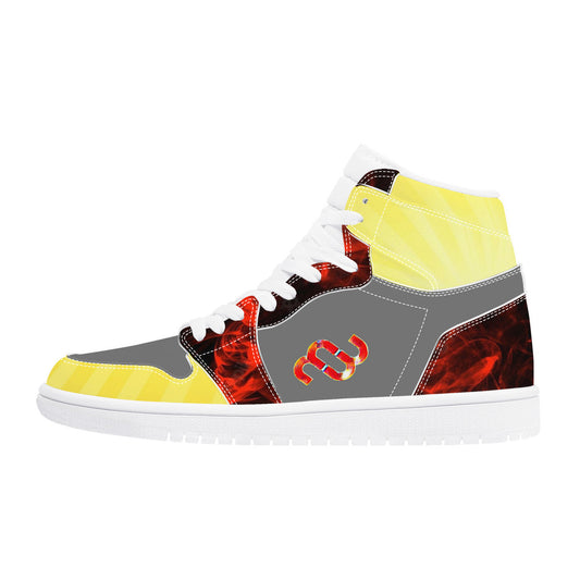 Money Bushae D17 High Top Synthetic Leather Sneaker