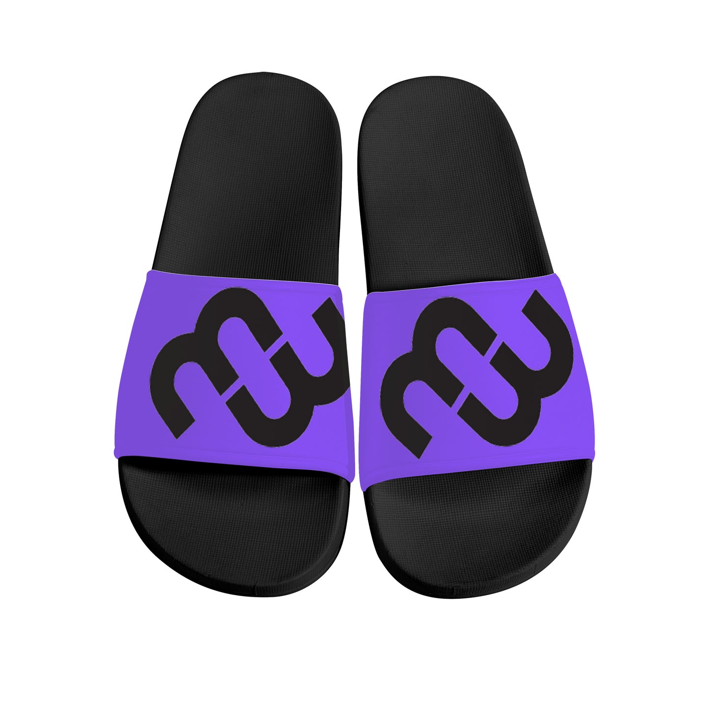 Money Bushae D30 Slide Sandals - Black and Purple