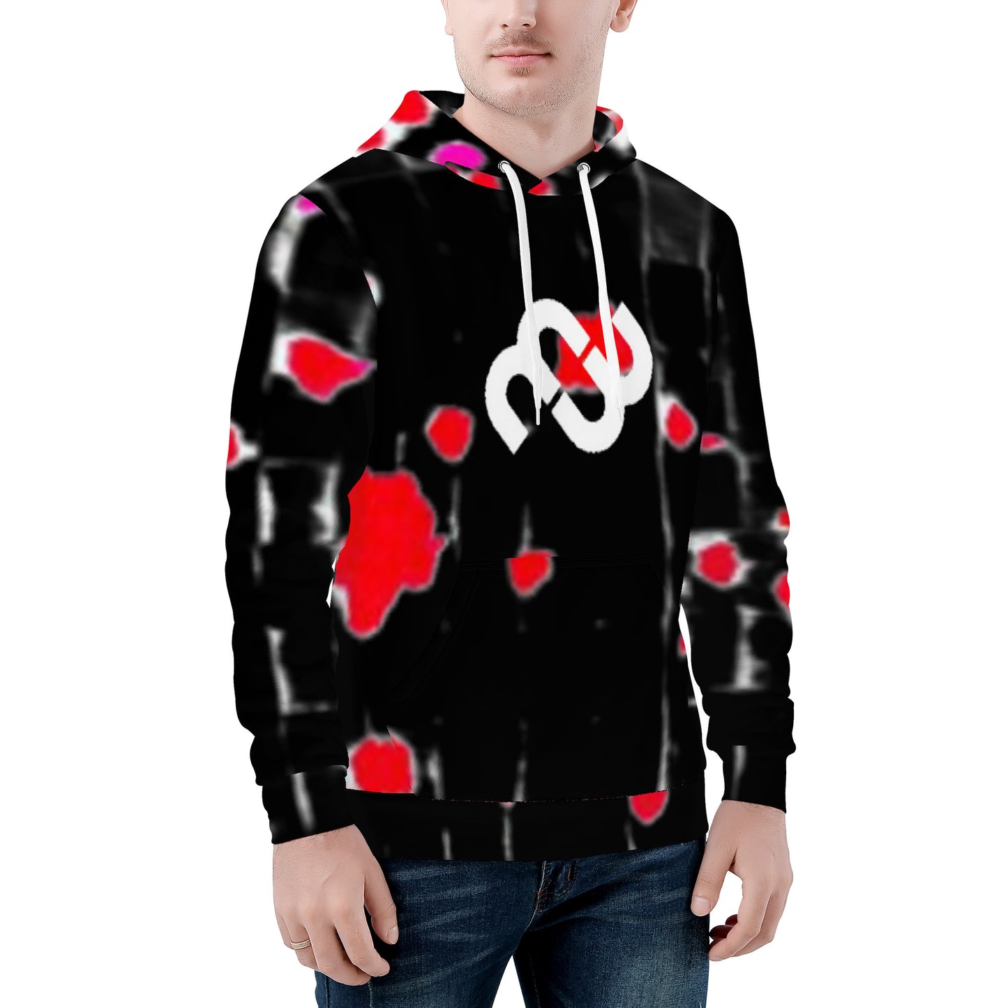 Money Bushae D55 Men's All Over Print Hoodie Blood Splats