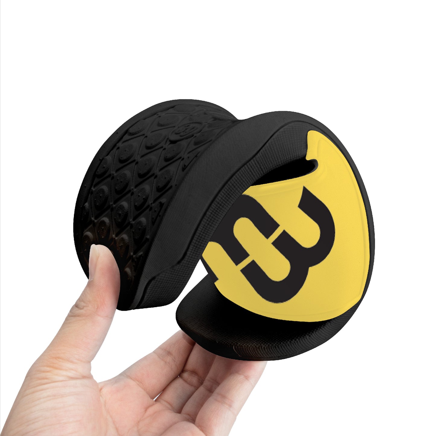 Money Bushae D30 Slide Sandals - Black and Yellow