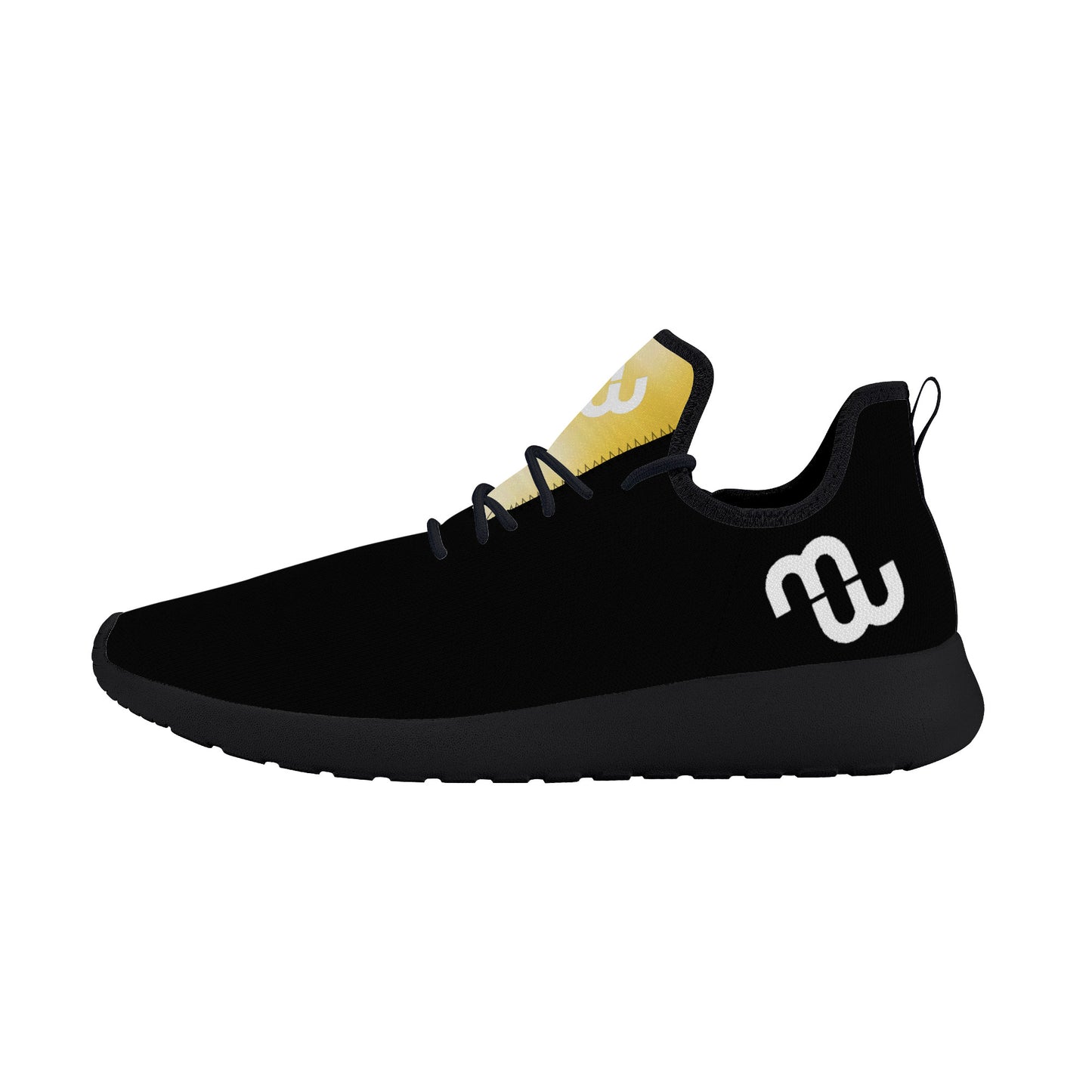 Money Bushae SF_F39 Lightweight Mesh Knit Sneaker - Black Gold