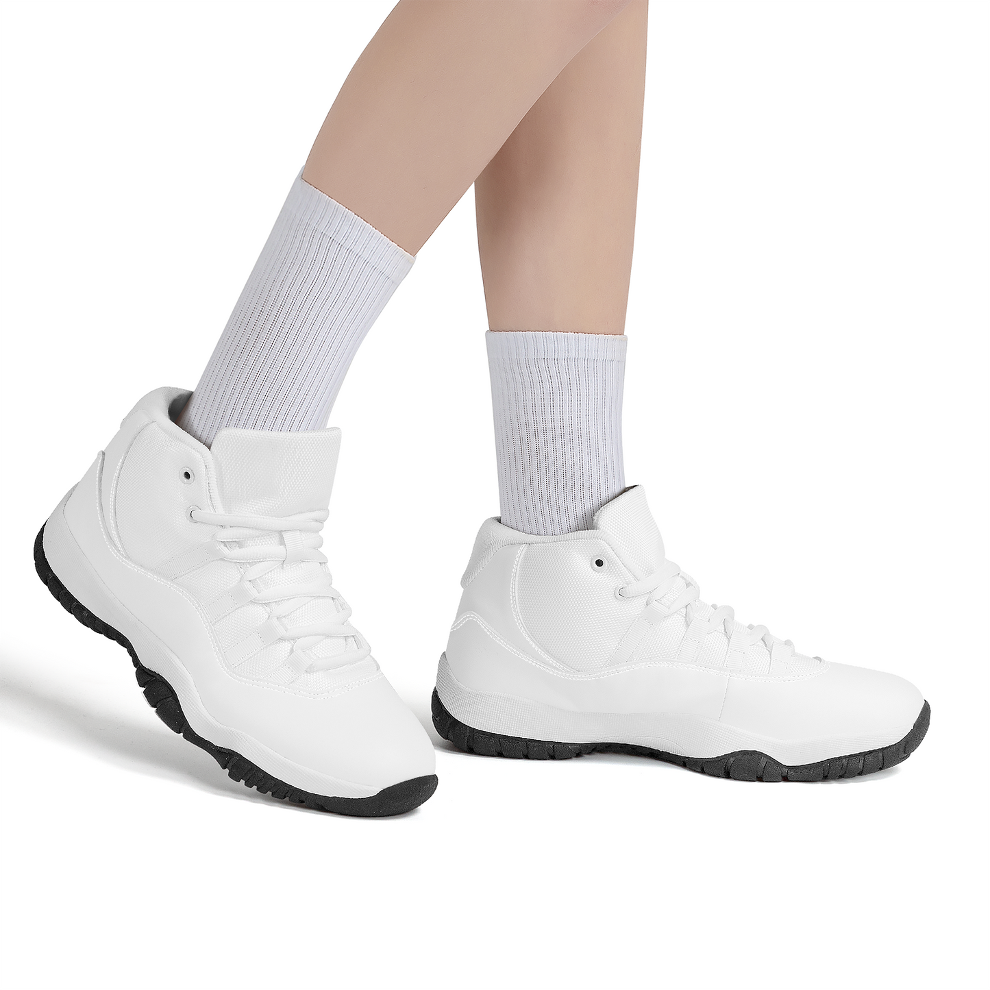 Money Bushae SF_S38 High Top Air Retro Sneakers - White