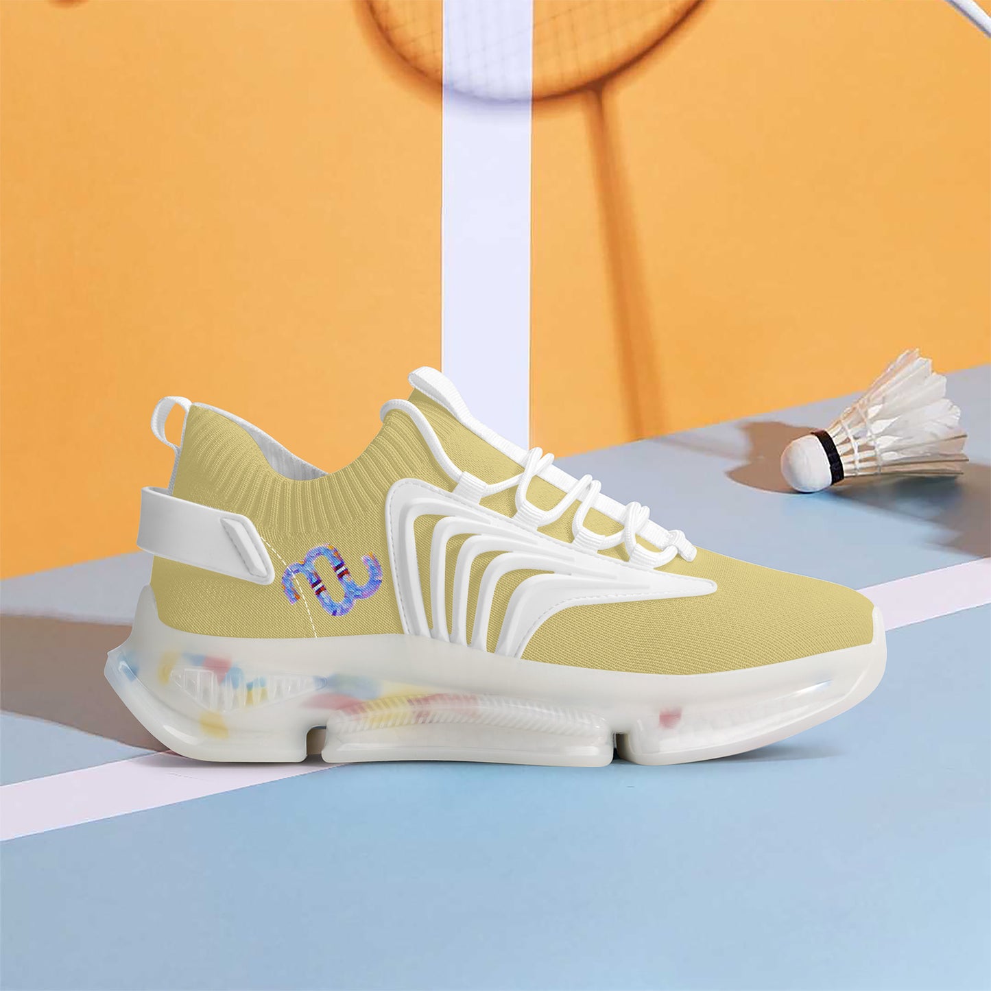 Money Bushae SF_S35 Air Max React Sneakers - White mustard